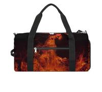 Sac de sport Dove Sun Art pour homme et femme avec compartiment à chaussures, Feu dansant, Taille unique, Art Déco