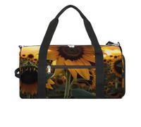 Sac de sport Dove Sun Art pour homme et femme avec compartiment à chaussures, Tournesol de la ferme, Taille unique, Art Déco