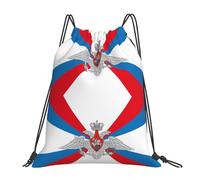 Sac De Sport Drapeau De Défense De La Fédération De Russie Résistant Sac À Cordon Réglable Sacs De Sport avec Cordon De Serrage pour Natation Basket-Ball Piscine 39X46Cm