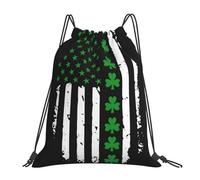 Sac De Sport Drapeau Irlandais-Américain De La Saint-Patrick Leger Sac De Cordon Pliable Sporttasche Mit Kordelzug pour Fußball Homme Piscine 39X46Cm