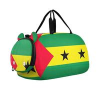 Sac de sport élégant bleu Navajo blanc dégradé pour tout-petits, sac de voyage pour filles, sac fourre-tout pour enfants, Drapeau Sao Tomé Principe, Classique