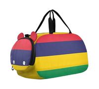 Sac de sport élégant pour garçons - Bleu céladon vert dégradé - Sac de voyage pour la nuit - Bagage fourre-tout pour enfants, drapeau maurice, Classique