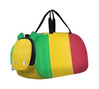 Sac de sport élégant pour garçons - Bleu céladon vert dégradé - Sac de voyage pour la nuit - Bagage fourre-tout pour enfants, Drapeau du Mali, Classique