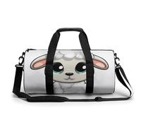 Sac de sport en agneau pour homme et femme, résistant à l'eau, sac de voyage léger pour voyage, sport, blanc, 45 cm/22,9 cm/22,9 cm, blanc, 17.7in/9in/9in