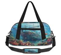Sac de sport en forme de bateau pour enfants, garçons, filles, adolescents, poissons tropicaux, sac de sport pour week-end, voyage, gymnastique, danse, ballet, multicolore