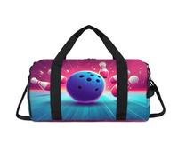 Sac de sport en forme de boule de bowling avec compartiment à chaussures pour la nuit, le w nd, les voyages, la gym, les femmes, les enfants, les filles et les garçons