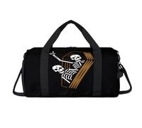 Sac de sport en forme de cercueil avec compartiment à chaussures, squelettes et crânes, sac de voyage, sac de sport pour femmes, hommes, enfants, filles, garçons