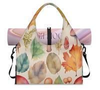 Sac de sport en forme de champignons, pommes et feuilles d'érable pour homme et femme, sac de week-end avec compartiment à chaussures, sac fourre-tout à bandoulière pour yoga, gym, voyage, couleur, L,