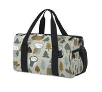 Sac de sport en forme de chouette avec motif hibou de dessin animé pour le week-end, sac fourre-tout décontracté, voyage, gym, pour enfants, filles, garçons, femmes, hommes