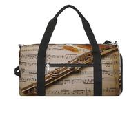 Sac de sport en forme de flûte pour homme et femme avec compartiment à chaussures, sac de voyage, sac de sport pour sport, gymnase, yoga, Musique de flûte, Taille unique