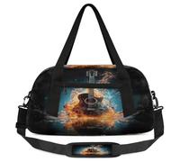 Sac de sport en forme de guitare électrique pour enfants, garçons et filles, adolescents, sac de sport pour week-end, voyage, gymnastique, danse, ballet, multicolore