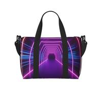 Sac de sport en forme de lémurien à queue annelée pour homme et femme, sac de voyage avec compartiment à chaussures, sacs d'entraînement, Tunnel néon, Taille unique, Sac de voyage