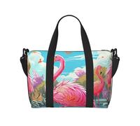 Sac de sport en forme de lémurien à queue annelée pour homme et femme, sac de voyage avec compartiment à chaussures, sacs d'entraînement, Flamingo Bird, Taille unique, Sac de voyage
