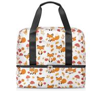 Sac de sport en forme de pomme champignon et renard pour femmes, hommes, garçons et filles, 21 L, sac fourre-tout séparé pour voyage, gym, yoga, couleur, Big, Organiseur de sac