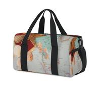 Sac de sport en forme d'étoile de mer avec carte de passeport pour enfants, filles, garçons, femmes, hommes, pour la nuit, le week-end, sac de voyage, sac fourre-tout de sport décontracté