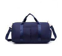Sac de sport en nylon imperméable pour homme et femme avec compartiment à chaussures, bleu, taille unique