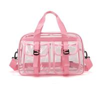 Sac de sport en PVC transparent - Organisateurs spacieux pour gym, piscine, voyage, aventure avec bandoulière - Sac spacieux pour événements sportifs, a, Beauté de masse