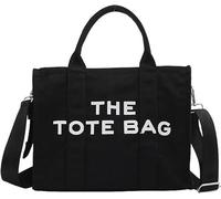 Sac de sport en toile à fermeture éclair pour femme - Léger et minimaliste - Sangle réglable amovible - Idéal pour le quotidien, les loisirs, le shopping, le week-end, les escapades