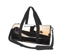 Sac de sport en toile imprimée avec imprimé skateboard - Grande capacité pour le week-end, les voyages d'affaires, Noir , Taille unique