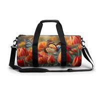 Sac de sport en toile pour homme et femme - Motif fraises et fleurs, Style-3, 17.7in/9in/9in