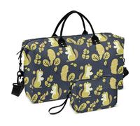 Sac de sport étanche avec sangle réglable, Écureuil, noisette, vert citron et bleu marine