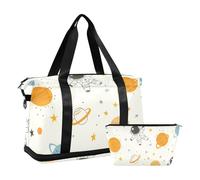 Sac de sport étanche avec trousse de toilette Motif planètes astronautes spatiaux, Planètes des astronautes spatiaux, 1 size