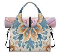 Sac de sport ethnique floral 3D avec compartiment à chaussures, sac fourre-tout pour la gym, le yoga, les voyages, couleur, L, Sac de voyage