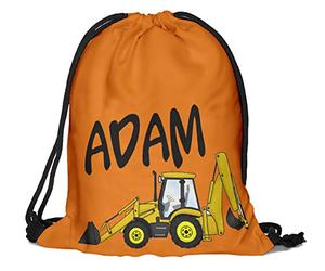 Sac de sport Ferocity pour enfants en 100% polyester dimensions 31 cm x 40 cm env.10 l personnalisé avec une impression avec le nom de l'enfant, pour garçon et les filles, avec des ficelles à attacher