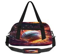 Sac de sport Fire Baseball pour enfants, petit sac de sport de voyage léger pour garçons et filles, sac fourre-tout de week-end, sac à main pour l'école, le sport, les soirées pyjama