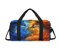 Sac de sport Fire Wolf Fox avec compartiment à chaussures pour la nuit, le w nd, le voyage, la salle de sport, pour femmes, hommes, enfants, filles, garçons