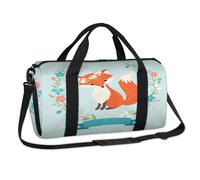 Sac de sport Flower Fox - Sac de voyage décontracté - Sac fourre-tout de voyage - Pour enfants, filles, garçons, femmes et hommes