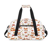 Sac de sport Fox Apple Champignon pour femmes, hommes, enfants, filles, garçons, pour la nuit, le week-end, sac de voyage, sac de sport de 24 L, sac de sport sac fourre-tout pour pratique, couleur, 24