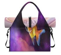 Sac de sport Galaxy Gold Fish pour femme et homme - Sac de nuit avec compartiment à chaussures - Sac fourre-tout à bandoulière pour yoga, gym, voyage, couleur, L, Organiseur de sac