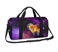 Sac de sport Galaxy Gold Fish Sac de sport Galaxy Space Weekend Sac fourre-tout décontracté Sac fourre-tout Voyage Gym Bagage pour enfants filles garçons femmes hommes