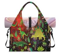 Sac de sport Galaxy Space avec compartiment à chaussures Dinosa Funny Galaxy Weekend Sac fourre-tout pour salle de sport, yoga, voyage, couleur, L, Sac de voyage