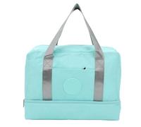Sac de Sport, Grand Sac de Sport Pliable étanche avec Compartiment à Chaussures, Poche Humide, Sac de Voyage pour W nd, Plage, Sport, Salle de Sport, Piscine pour Femmes et (Blauer See)
