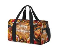 Sac de sport « Happy Thanksgiving » pour le week-end, sac fourre-tout décontracté pour voyage, gym, enfants, filles, garçons, femmes et hommes