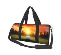 Sac de sport hawaïen imprimé hibiscus avec poche humide et compartiment à chaussures, sac de voyage pour homme et femme, Sport Golf Ball Sunset Tree Balle de golf, Taille unique, Sac de voyage