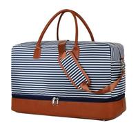 Sac de Sport Homme Sacs De Week-End, Grand Sac De Voyage, Sac De Nuit avec Compartiment pour Chaussures Mouillées, Tissu Oxford Musculation, Outdoor, Workout(B)