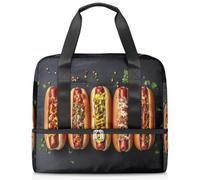 Sac de sport Hot Dogs pour femmes, hommes, garçons et filles, 21 L, sac fourre-tout séparé pour voyage, gym, yoga, couleur, Big, Organiseur de sac