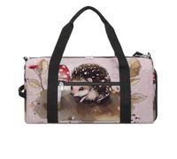 Sac de sport Hug Tree Paresseux pour homme et femme Sac de nuit avec compartiment à chaussures Sac d'entraînement, Peinture aquarelle hérisson, Taille unique, Art Déco