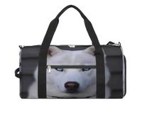 Sac de sport Husky aux yeux bleus pour homme et femme avec compartiment à chaussures étanche Sac de voyage Sac de sport pour salle de sport Yoga, Husky blanc aux yeux bleus, Taille unique