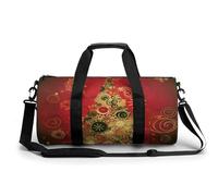 Sac de sport I Love Penguins pour homme et femme avec compartiment à chaussures, Merry Christmas, 17.7in/9in/9in, Art Déco