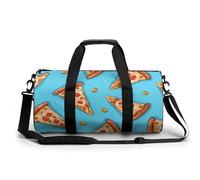 Sac de sport I Love Penguins pour homme et femme avec compartiment à chaussures, Pelle à pizza bleu clair, 17.7in/9in/9in, Art Déco