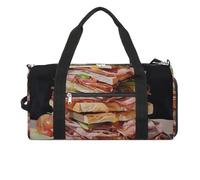 Sac de sport I Love Penguins pour homme et femme avec compartiment à chaussures, Toast au jambon, Taille unique, Art Déco