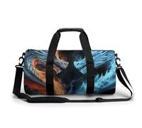 Sac de sport Ice And Fire Dragons pour homme et femme - Résistant à l'eau - Léger - Pour le voyage et le sport - Blanc - 45 cm/22,9 cm/22,9 cm, blanc, 17.7in/9in/9in