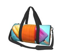 Sac de sport Ice Popsicles pour homme et femme - Article personnel - Sac de voyage en toile - Sac de week-end - Sac de sport léger - Noir - Taille unique, Noir , Taille unique