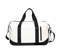 Sac de Sport Imperméable 1 pièces Sac de Sport avec Compartiment à Chaussures Voyage élégant léger for Femmes et Hommes, Gym pour Sport Salle Voyage Natation(White)
