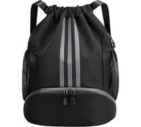 Sac de sport imperméable et résistant pour les activités sportives avec poche pour bouteille d'eau - STRIPEBACK Noir