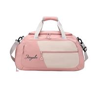 Sac de sport imperméable pour femme pour gym, entraînement, fitness, voyage d'affaires, sac de sport portable avec compartiment à chaussures 54 x 24 x 34 cm, rose, Tous les jours